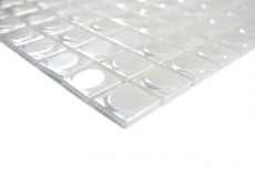 Muestra de mano mosaico ECO Reciclaje GLAS ECO blanco metalizado 3DR MOS350-12_m