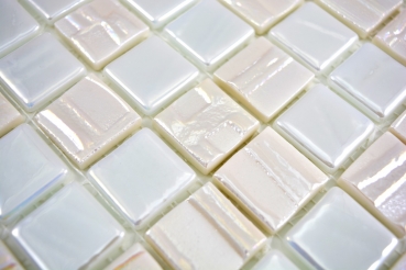 Muestra de mano mosaico ECO Reciclaje GLAS ECO blanco metálico 3D MOS355-11_m