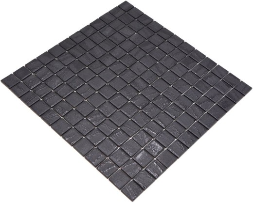 Mosaico de vidrio sostenible revestimiento de paredes azulejo espejo reciclaje negro antracita MOS360-03
