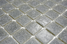 Muestra de mano mosaico vidrio gris pared azulejo baño azulejo ducha splashback azulejo backsplash MOS200-A09-N_m