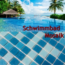 Muestra de mano piscina mosaico piscina mosaico azulejo vidrio azul claro azul papel pegado MOS52-0402_Papier_m