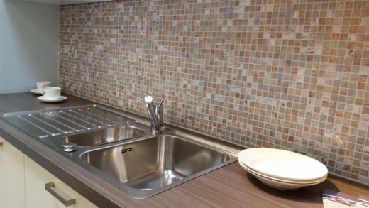 Mosaico de vidrio mosaico azulejos beige gris cobre azulejos de pared azulejos de baño ducha salpicaduras de azulejos backsplash MOS54-0104