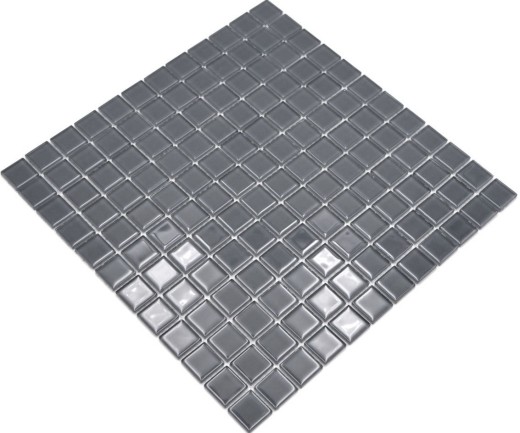 Muestra de mano mosaico azulejo Mosaico de vidrio translúcido Gris cristal BAÑO WC Cocina PARED MOS63-0202_m