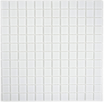 Muestra de mano mosaico azulejo Mosaico de vidrio translúcido Cristal super blanco BAÑO WC Cocina PARED MOS63-0101_m
