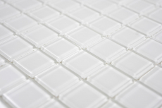 Muestra de mano mosaico azulejo Mosaico de vidrio translúcido Cristal super blanco BAÑO WC Cocina PARED MOS63-0101_m