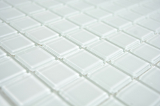 Muestra de mano mosaico azulejo Mosaico de vidrio translúcido Cristal blanco BAÑO WC Cocina PARED MOS63-0102_m