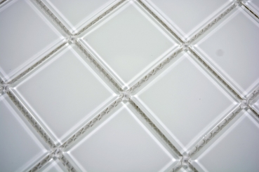 Mosaico de azulejos de vidrio mosaico superwhite BAÑO WC cocina PARED mosaico estera MOS69-0101