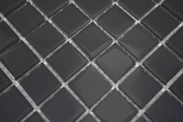 Muestra de mano mosaico azulejo Mosaico de vidrio translúcido Cristal negro BAÑO WC Cocina PARED MOS63-0302_m