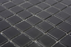 Muestra de mano mosaico azulejo Mosaico de vidrio translúcido Cristal negro BAÑO WC Cocina PARED MOS63-0302_m