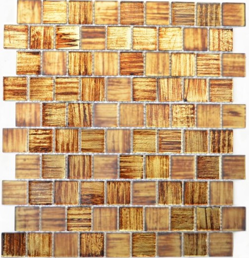 Muestra de mano mosaico mosaico de vidrio translúcido Estructura de cristal marrón claro esmerilado MOS68-CF45_m
