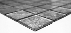 Muestra de mano azulejo mosaico Mosaico de vidrio translúcido Estructura de plata cristal BAÑO WC Cocina PARED MOS68-4SB21_m