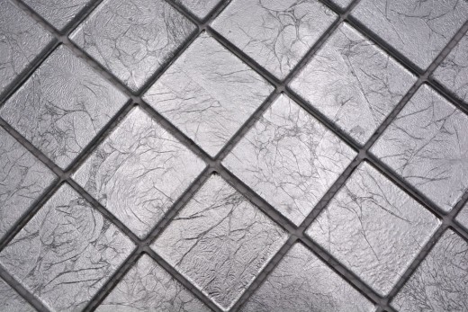Mosaico de vidrio mosaico de plata azulejo espejo estructura BAD WC cocina PARED MOS68-4SB21