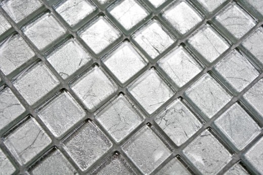 Mosaico de vidrio de plata mosaico de azulejos estructura de azulejos backsplash pared de la cocina MOS123-8SB16