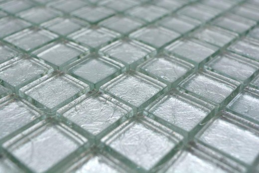 Mosaico de vidrio de plata mosaico de azulejos estructura de azulejos backsplash pared de la cocina MOS123-8SB16