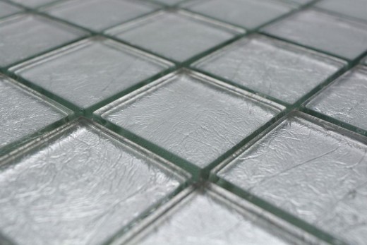 Mosaico de vidrio de plata mosaico de azulejos estructura de azulejos backsplash pared de la cocina MOS123-8SB26