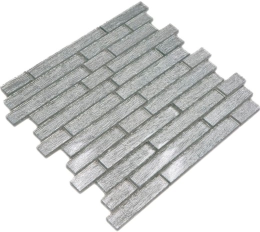 Mosaico de vidrio plata mosaico azulejo espejo compuesto de vidrio mosaico varillas chic plata MOS86-8CSV