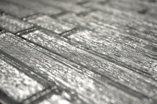 Muestra de mano mosaico azulejo Mosaico de vidrio compuesto translúcido Crystal Chic plata MOS86-8CSV_m
