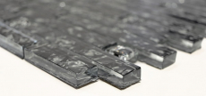 Mosaico mosaico de vidrio compuesto negro translúcido Piedra de cristal negro MOS87-MV718_f | 10 esteras de mosaico