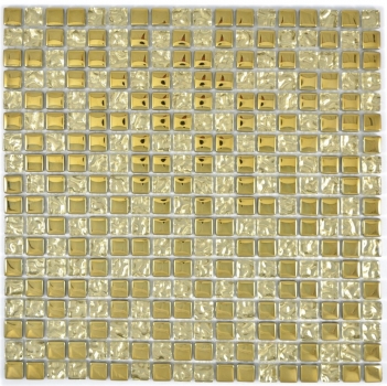Mosaico de vidrio de oro mosaico de azulejos de vidrio galvanoplastia BAÑO WC cocina PARED azulejo espejo cocina ducha pared MOS92-0707
