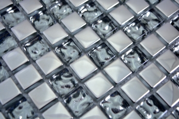 Mosaico de vidrio mosaico de vidrio galvanoplastia de plata BAÑO WC cocina PARED MOS92-0218