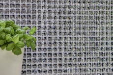 Mosaico de vidrio diamante mirada mosaico azulejo plata azulejo backsplash cocina MOS130-0208