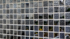 Lustre de lujo de mosaico de vidrio de lujo azulejos de mosaico Crystal grafito negro MOS88-8LU89