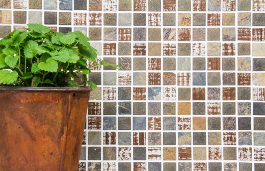 Piedra natural mosaico rústico azulejo mosaico de vidrio beige marrón gris antracita óxido pared revestimiento azulejo backsplash - MOS82-1206