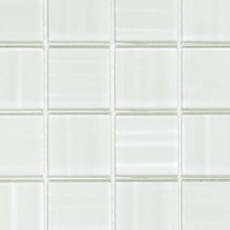 Muestra de mano mosaico azulejo Blanco translúcido Mosaico de vidrio Cristal Holograma Código de barras blanco MOS110-0104_m