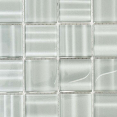 Muestra de mano mosaico azulejo Gris translúcido Mosaico de vidrio Cristal Holograma Código de barras gris MOS110-0202_m