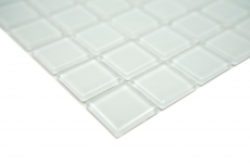 Mosaico de azulejos blanco con tinte verde mosaico de vidrio piscina mosaico piscina mosaico MOS60-0102
