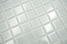 Mosaico de azulejos blanco con tinte verde mosaico de vidrio piscina mosaico piscina mosaico MOS60-0102