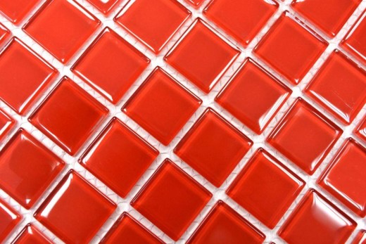 Mosaico de azulejos de vidrio mosaico rojo BAÑO WC cocina PARED mosaico estera MOS60-0904