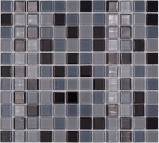 Azulejos de mosaico de vidrio mosaico gris antracita negro BAÑO WC cocina PARED mosaico azulejo MOS62-0208