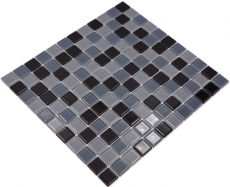 Azulejos de mosaico de vidrio mosaico gris antracita negro BAÑO WC cocina PARED mosaico azulejo MOS62-0208