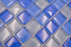 Mosaico de vidrio azulejos de mosaico azul claro azul medio BAÑO WC cocina PARED MOS72-0406