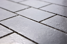 Muestra de mano mosaico azulejo translúcido negro albañilería enlace Nero MOS68-0349L_m