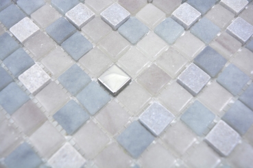 Muestra de mano mosaico azulejo piedra translúcida gris GRIGIO BAD WC cocina PARED MOS91-0204_m