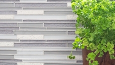 Mosaico de vidrio de piedra artificial barras de mosaico de azulejos compuesto blanco viejo blanco claro gris antracita azulejo backsplash pared baño - MOS86-MS90