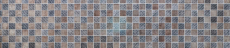 Muestra de mano mosaico azulejo backsplash translúcido champán negro vidrio mosaico cristal resina mirada MOS78B-0702_m