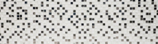 Muestra de mano mosaico azulejo translúcido acero inoxidable vidrio blanco mosaico Cristal acero vidrio blanco MOS92-0107_m