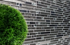 Barras de mosaico de vidrio mosaico de azulejos de acero inoxidable blanco crema plata MOS86-0106