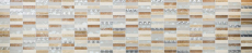 Muestra de mano mosaico azulejo espejo translúcido acero inoxidable beige rectángulo vidrio mosaico cristal piedra acero beige MOS87-52X_m