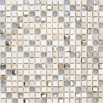 Muestra de mano mosaico azulejo Azulejo backsplash Translúcido gris claro plata Mosaico de vidrio Piedra de cristal EP gris claro plata MOS92-HQ10_m