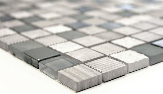 Piedra natural rústico mosaico de azulejos de vidrio mosaico de mármol luz gris plata beige esmerilado vidrio azulejo backsplash pared cocina baño aseo - MOS92-HQ20