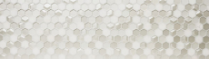 Muestra de mano azulejo mosaico Azulejo backsplash Blanco translúcido Hexágono mosaico de vidrio Piedra de cristal 3D blanco MOS11D-HXN11_m