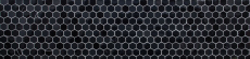 Muestra de mano mosaico azulejo Azulejo backsplash Negro translúcido Hexágono mosaico de vidrio Piedra de cristal 3D negro MOS11D-33_m