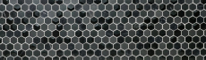 Muestra de mano mosaico azulejo Azulejo backsplash Negro translúcido Hexágono mosaico de vidrio Piedra de cristal 3D negro MOS11D-33_m