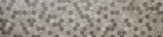 Muestra de mano mosaico azulejo Azulejo backsplash Gris claro translúcido Hexágono mosaico de vidrio Piedra de cristal 3D gris claro MOS11D-44_m