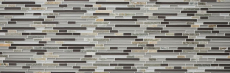 Mosaico de azulejos de cocina splashback translúcido gris marrón compuesto de mosaico de vidrio Crystal piedra gris marrón MOS86-0202_f