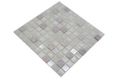 Piedra natural mosaico de vidrio mosaico azulejos crema blanco viejo beige claro cocina splashback azulejo backsplash pared cocina - MOS94-2503